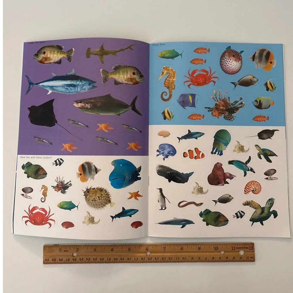 Ocean‎ Creatures Sticker Activity Book Over 70 Reusable Stickers Kids Sharks